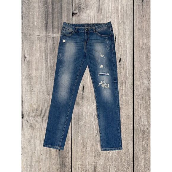 Hallhuber Distressed Denim Jeans Womens Size 32x29.5 - Picture 1 of 8